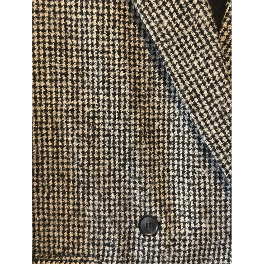 H&M Double-breasted Houndstooth Blazer - Black/Beige - L - Picture 4 of 4
